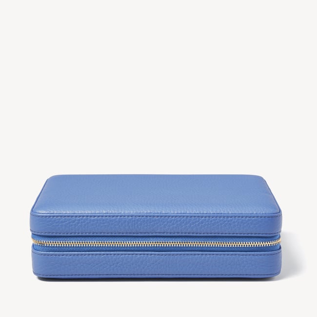 Large Travel Jewellery Case Capri Blue Pebble