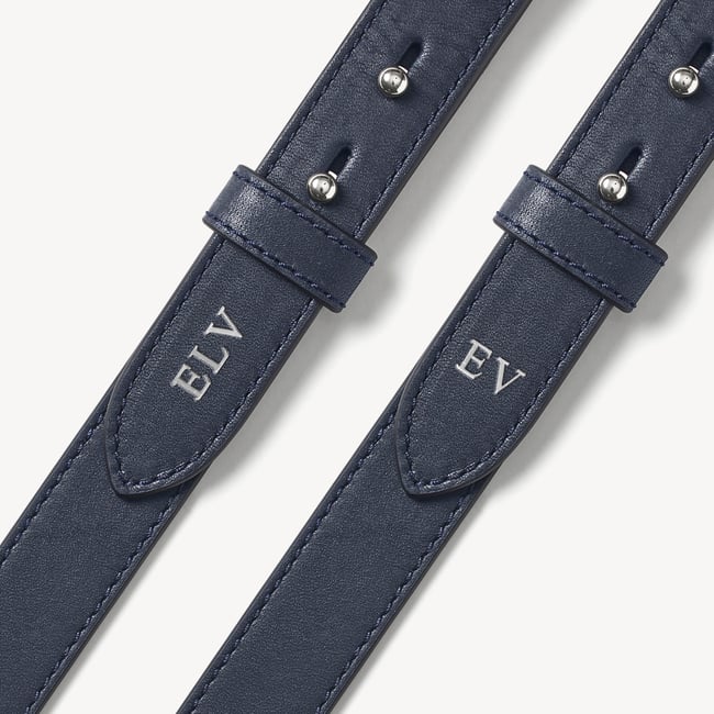 Midi London Tote French Navy Woven Leather