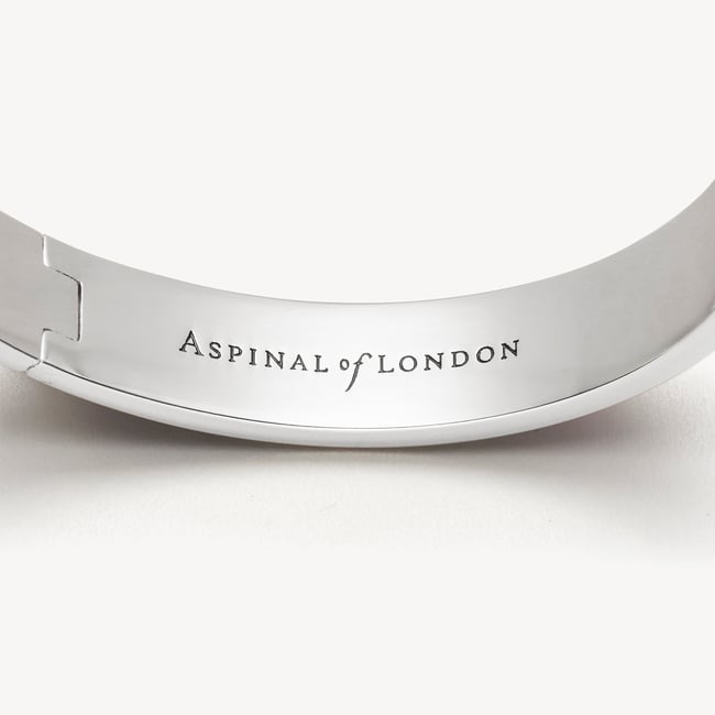 Enamel Bangle Navy Enamel & Palladium Silver Plated