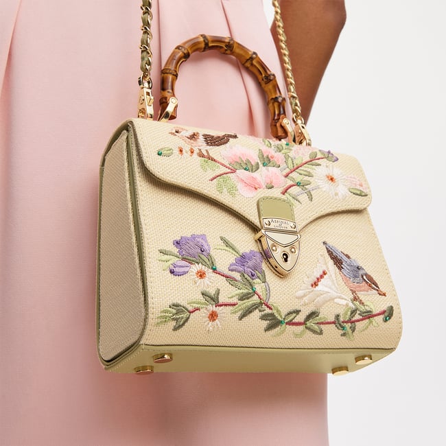 Midi Mayfair® Ivory Canvas Raffia