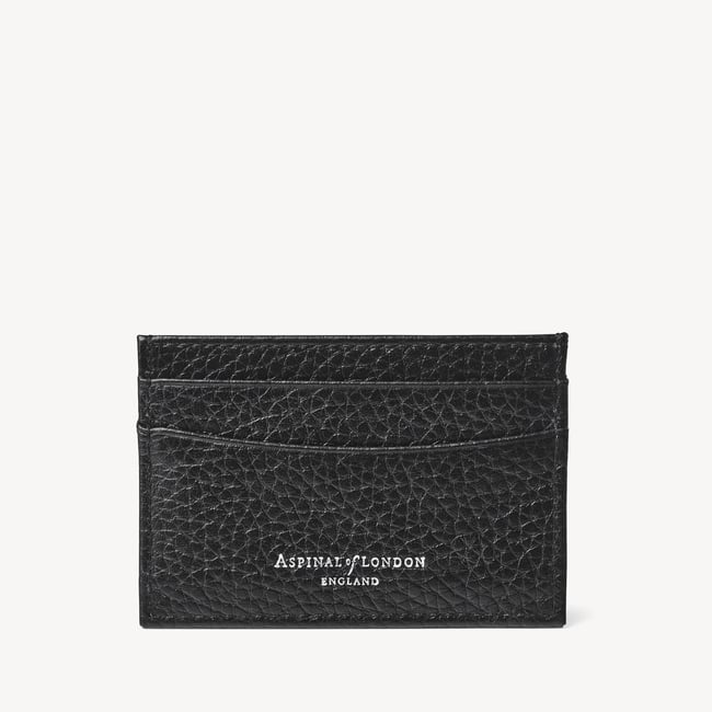 Slim Credit Card Holder Black Pebble