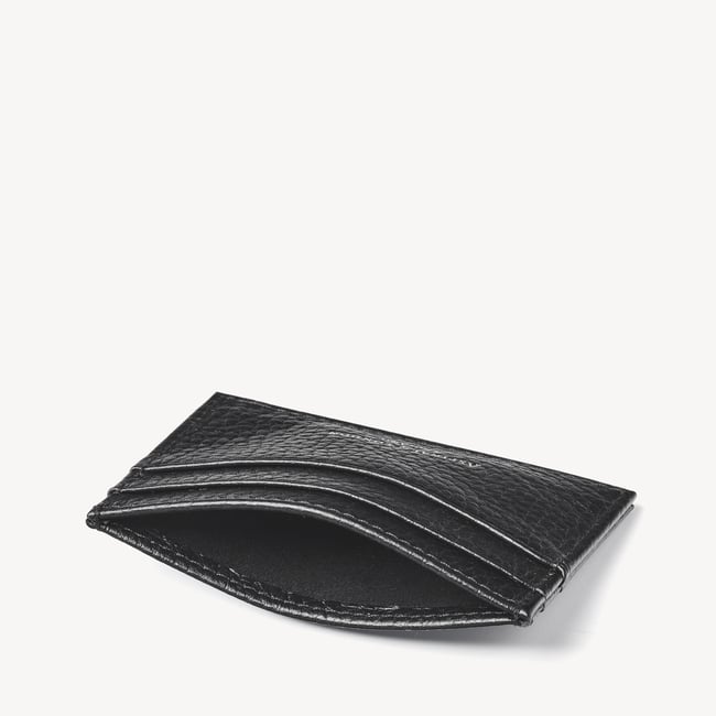 Slim Credit Card Holder Black Pebble