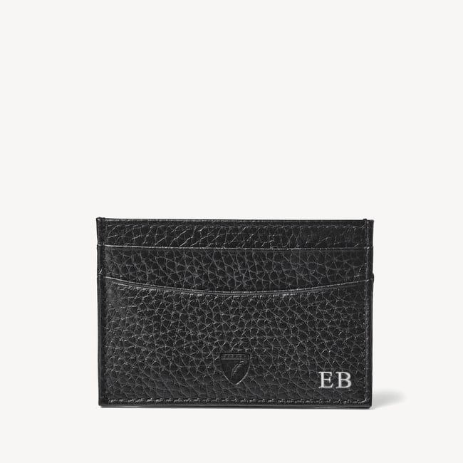 Slim Credit Card Holder Black Pebble