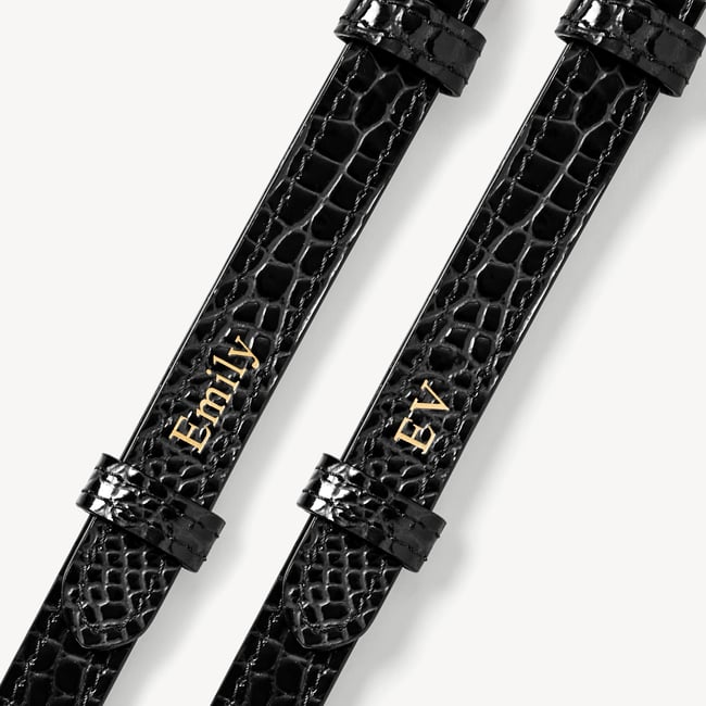 Trunk Black Patent Croc
