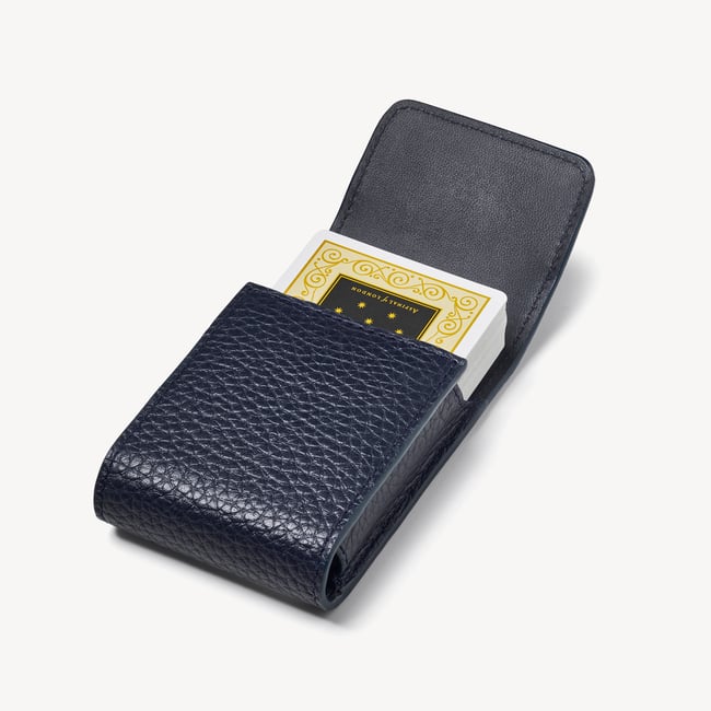 Playing Cards & Holder Navy Pebble