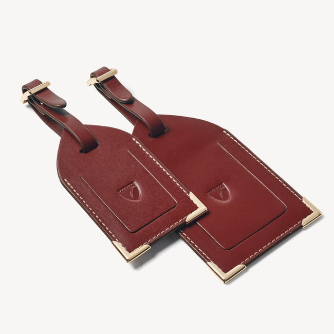 Set of 2 Luggage Tags Smooth Cognac