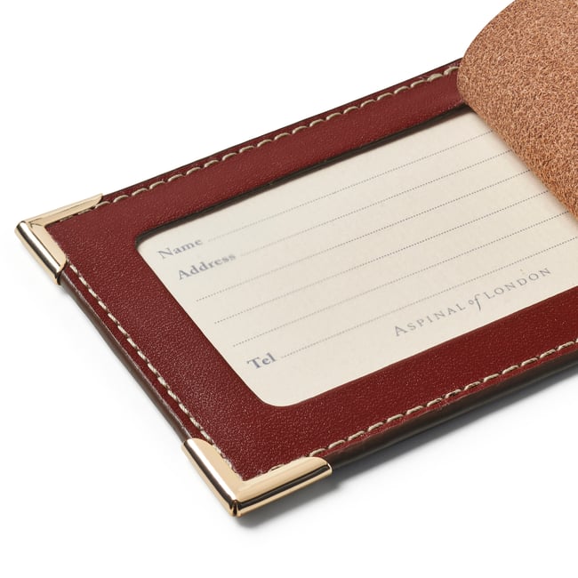 Set of 2 Luggage Tags Smooth Cognac