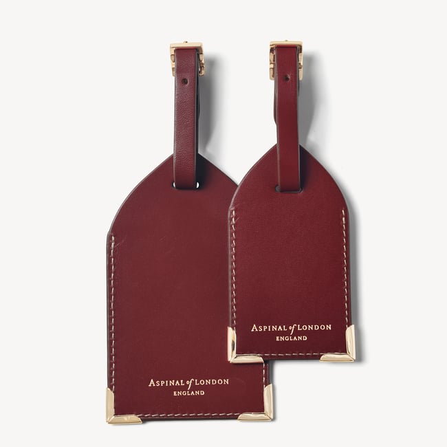 Set of 2 Luggage Tags Smooth Cognac