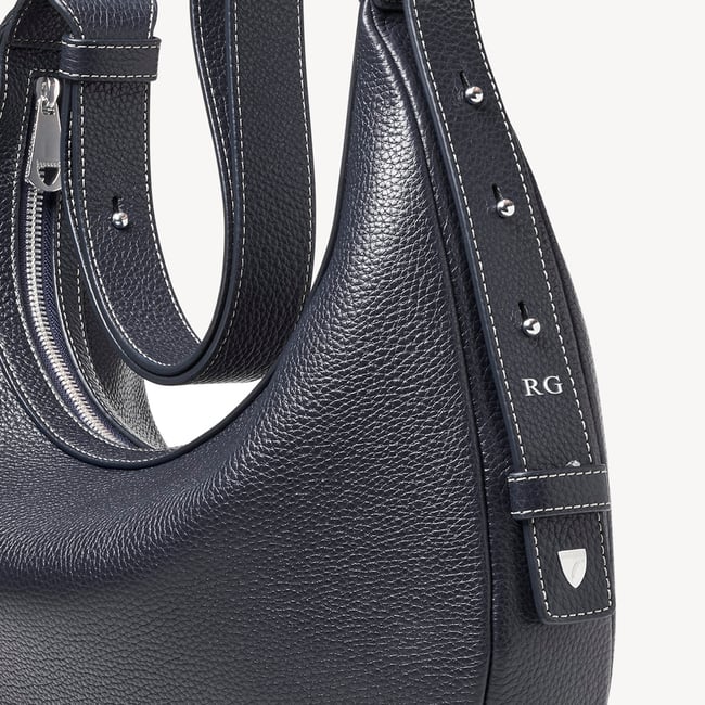Soho Large Crescent French Navy Milled Pebble