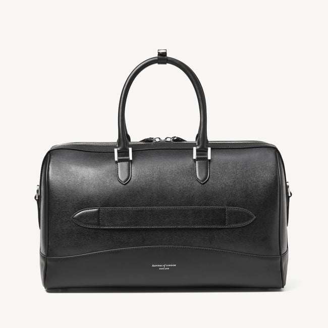 Connaught Flight Work Bag Black Saffiano