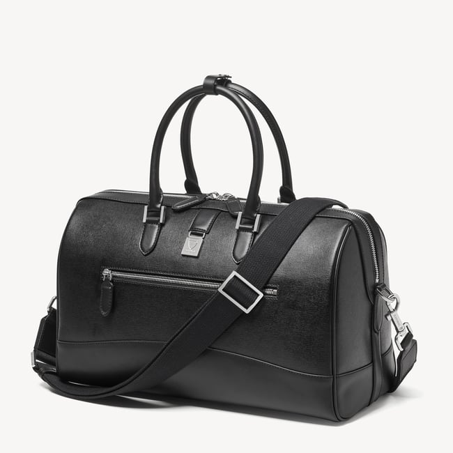 Connaught Flight Work Bag Black Saffiano