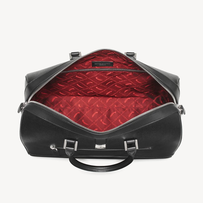 Connaught Flight Work Bag Black Saffiano