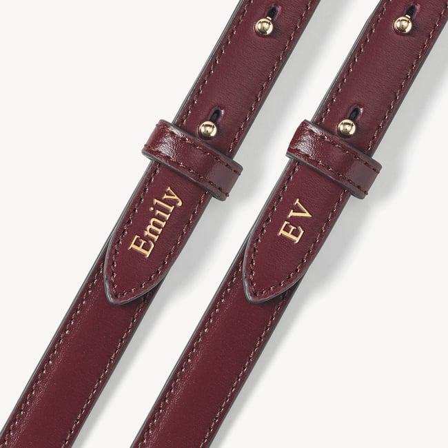 Camera Crossbody Merlot Woven Leather