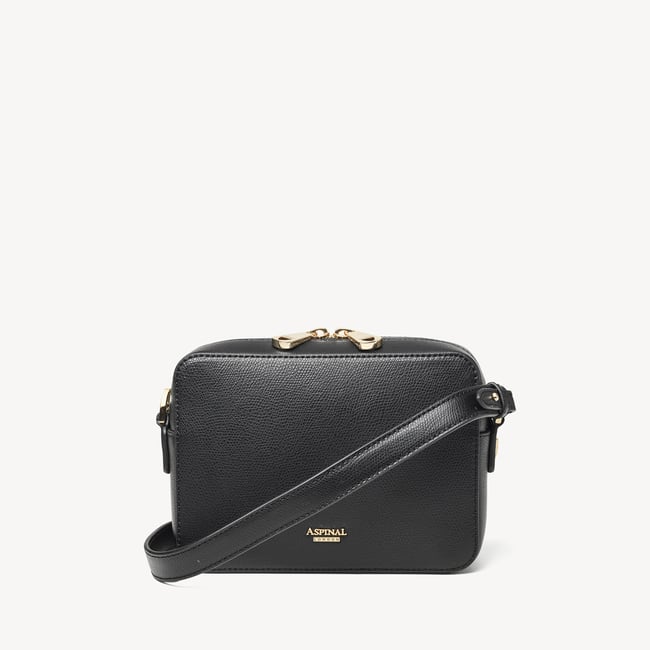 Camera Crossbody Black Soft Saffiano