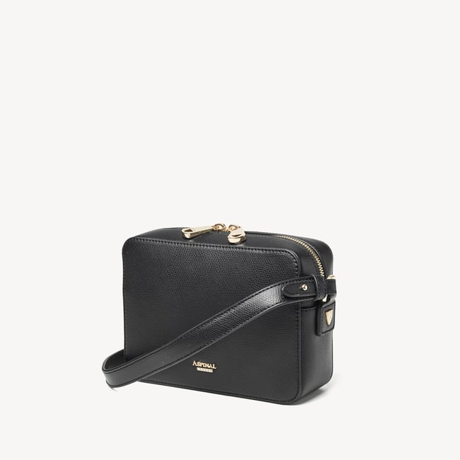 Camera Crossbody Black Soft Saffiano