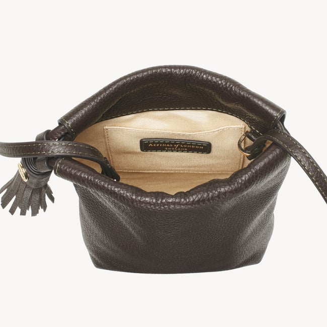 Soho Crossbody Pouch Chocolate Milled Pebble