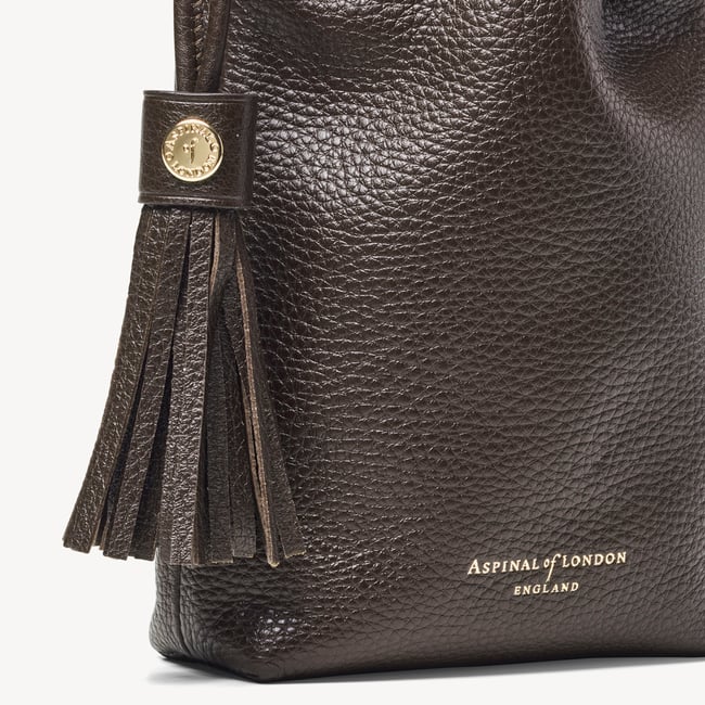 Soho Crossbody Pouch Chocolate Milled Pebble