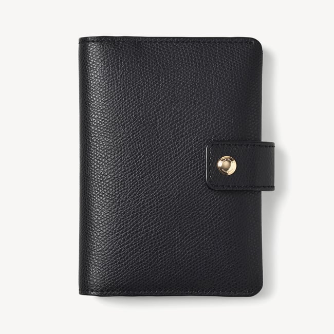 Duo Passport Cover Black Soft Saffiano