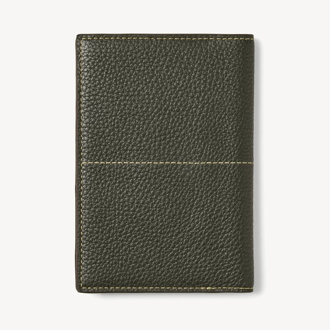Hudson Passport Cover Forest Green Milled Pebble