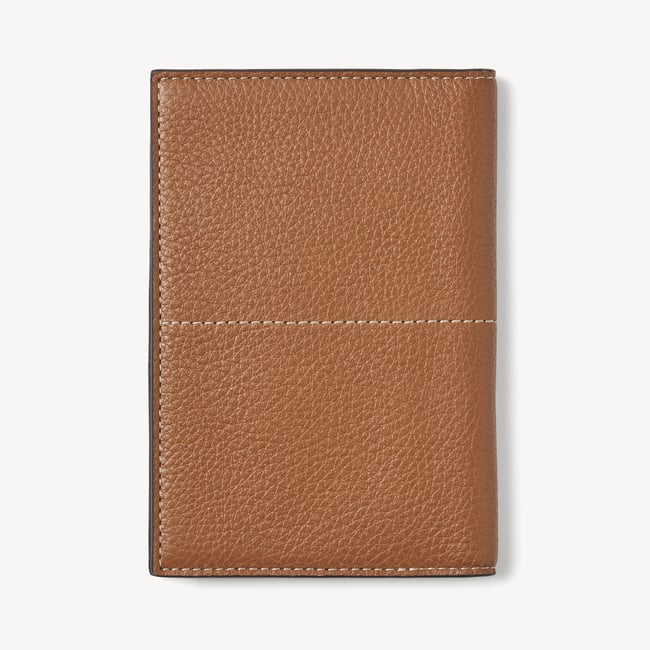 Hudson Passport Cover Tan Milled Pebble