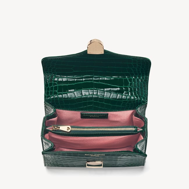 Midi Mayfair® Evergreen Velvet & Patent Croc