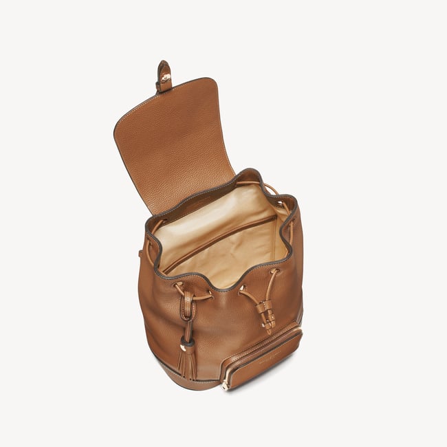 Hudson Small Backpack Tan Milled Pebble