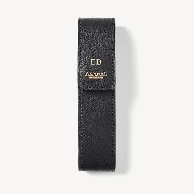 Duo Pen Case Black Soft Saffiano