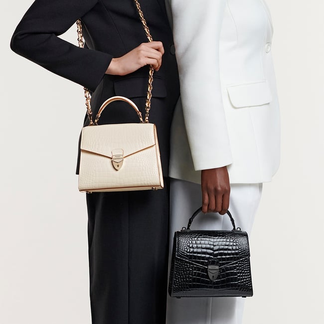 Midi Mayfair® 2 Ivory Patent Croc