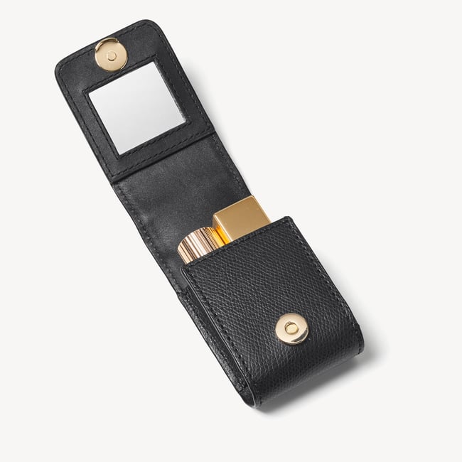 Duo Lipstick Case Black Soft Saffiano