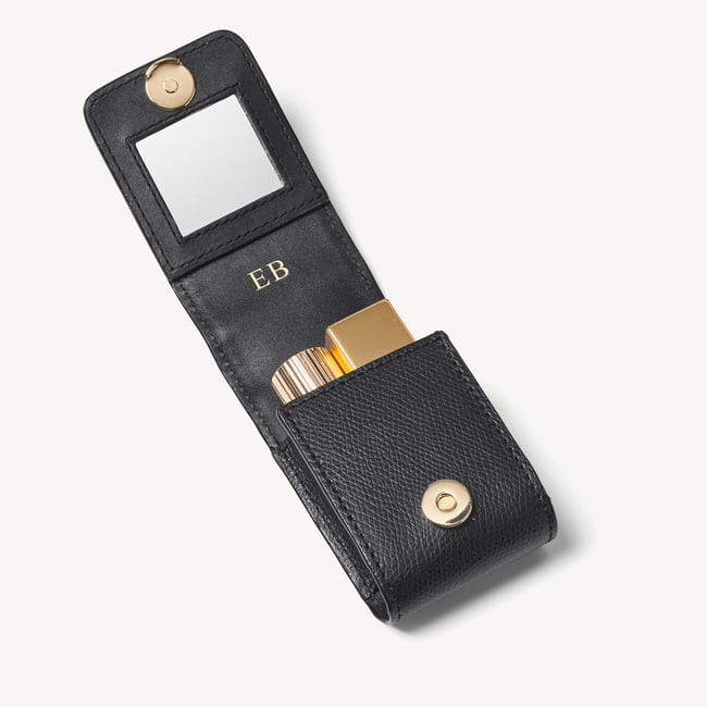 Duo Lipstick Case Black Soft Saffiano
