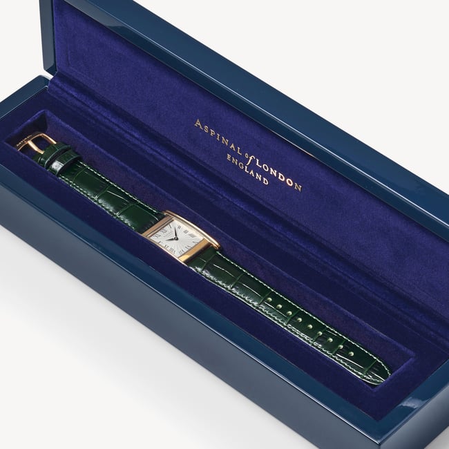 Mayfair® Classic Watch 23ct Gold Plated - Deep Shine Evergreen Croc