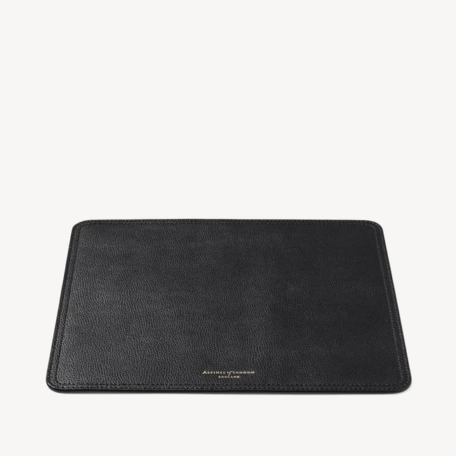 Travel Mouse Pad Black Soft Saffiano