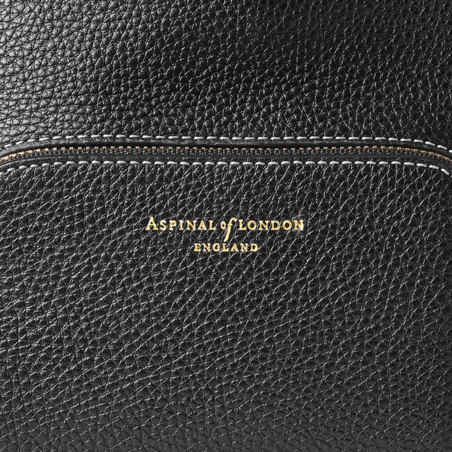 Hudson Small Backpack Black Milled Pebble