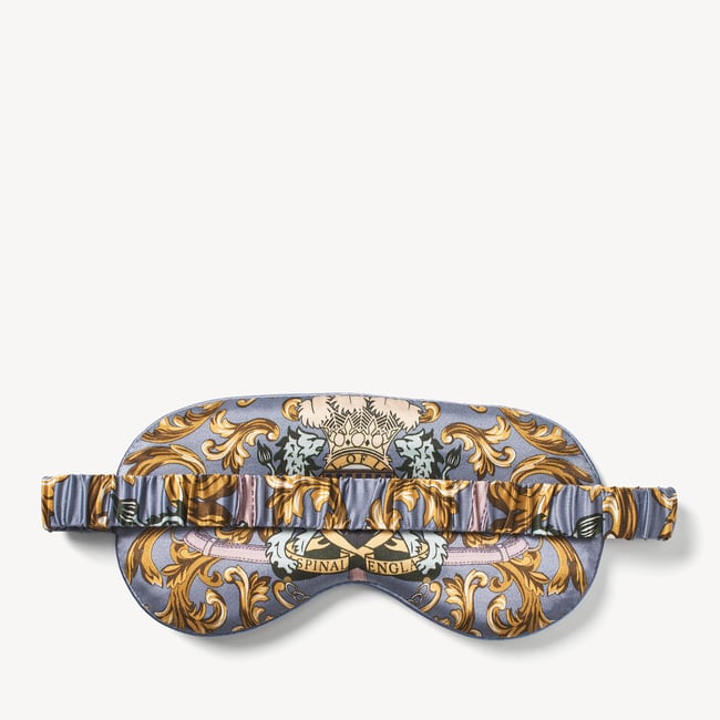 Silk Eye Mask Set Heritage Blue Signature Shield Pure Silk