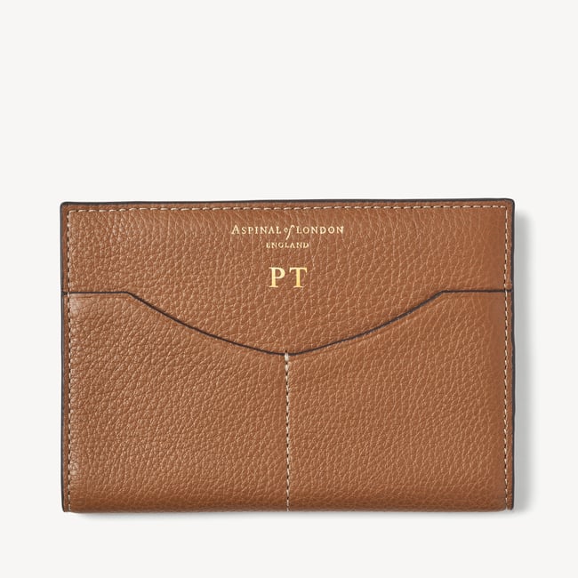 Hudson Passport Cover Tan Milled Pebble