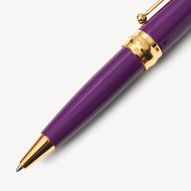 Baby Ballpoint Enamel Pen Fig & 18ct Gold Plated