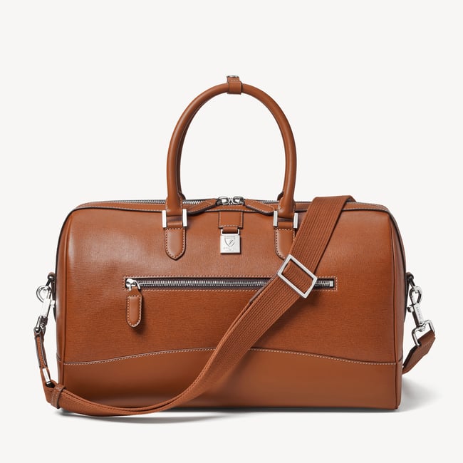Connaught Flight Work Bag Tan Saffiano