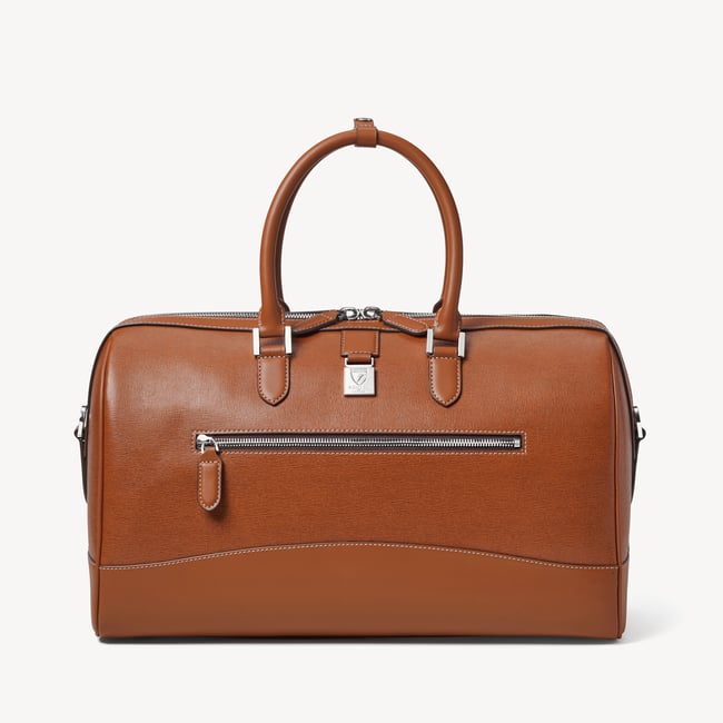 Connaught Flight Work Bag Tan Saffiano