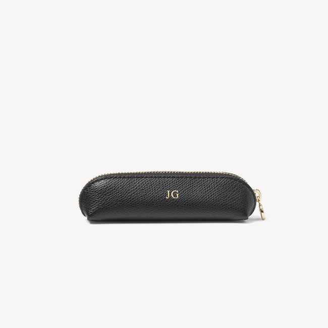 Baby Pen Case Black Soft Saffiano