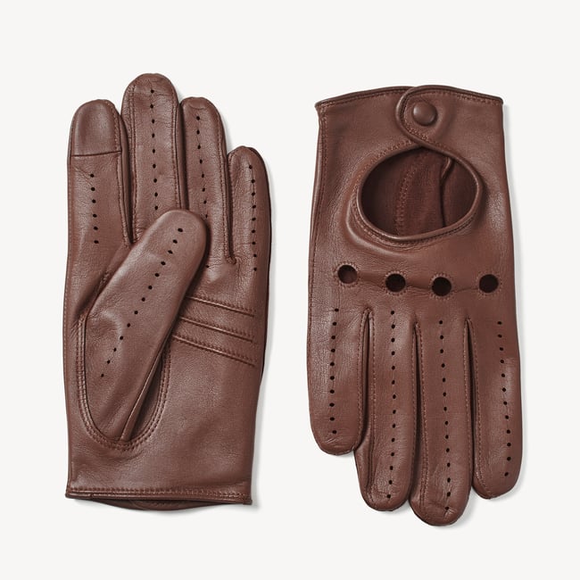 Men's Driving Gloves Saddle Tan Nappa