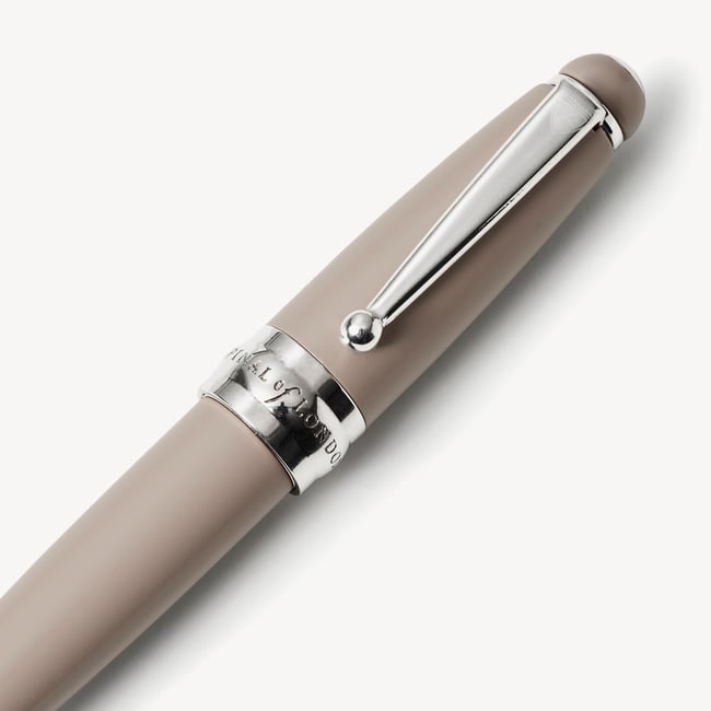 Baby Ballpoint Enamel Pen Moleskin & Silver Plated