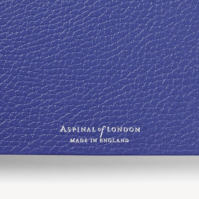 2026 A5 Day to Page Leather Diary Cobalt Blue Pebble