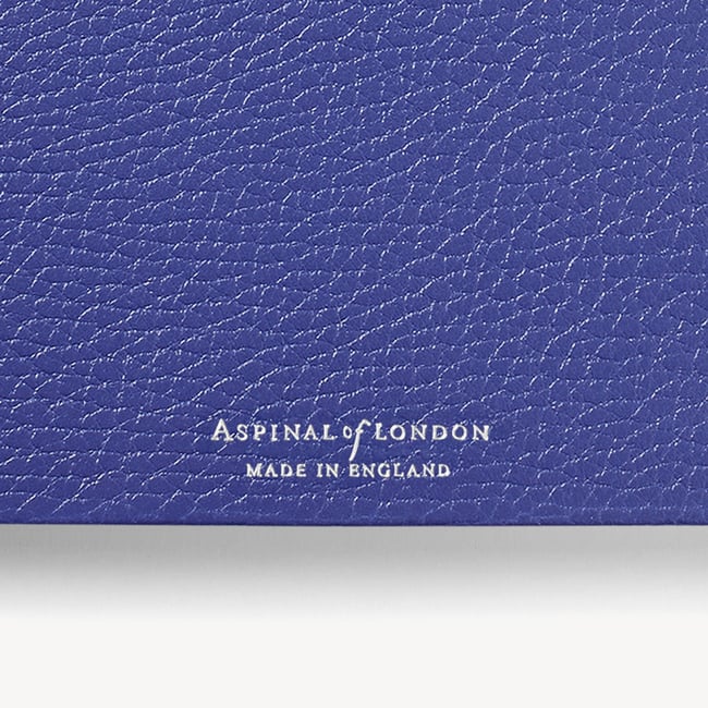 2026 A5 Week to View Leather Diary Cobalt Blue Pebble