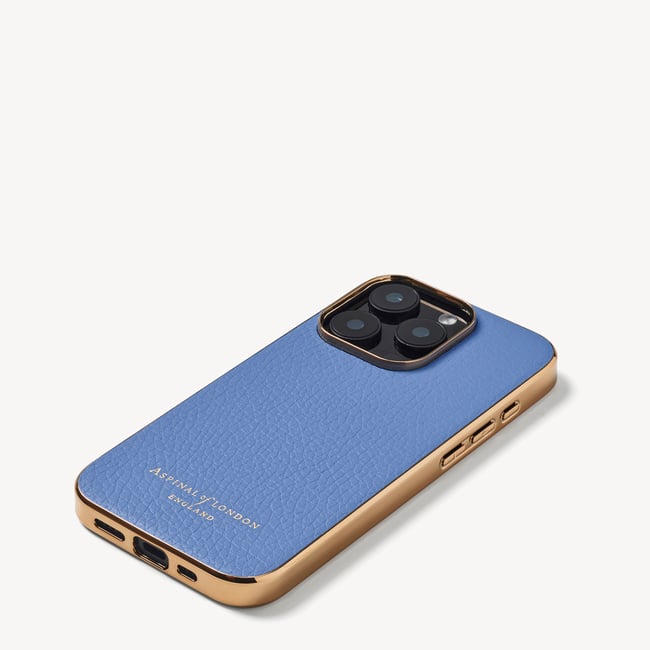 iPhone 15 Pro Case Capri Blue Pebble