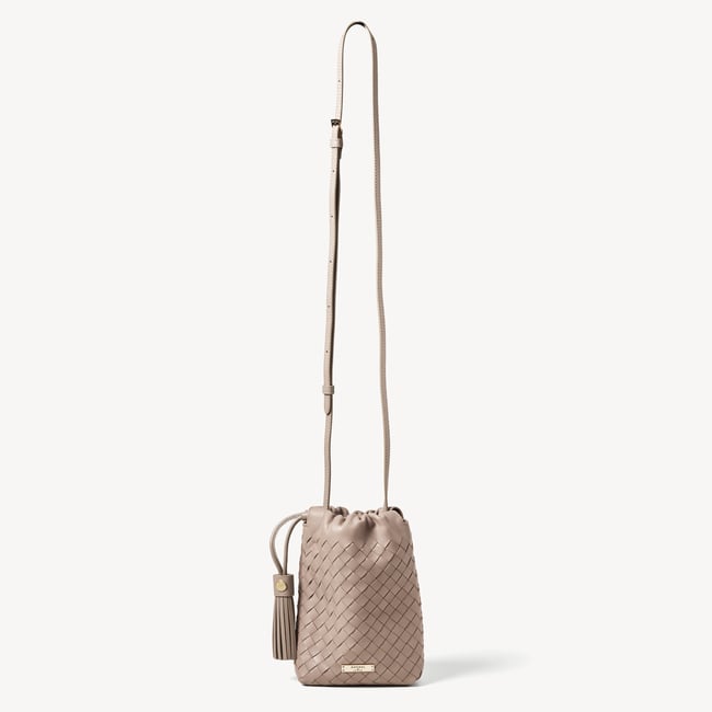Soho Crossbody Pouch Moleskin Woven Leather