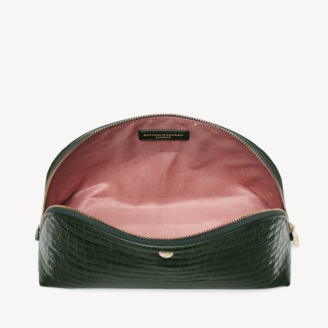 Classic Toiletry Bag Deep Shine Evergreen Small Croc