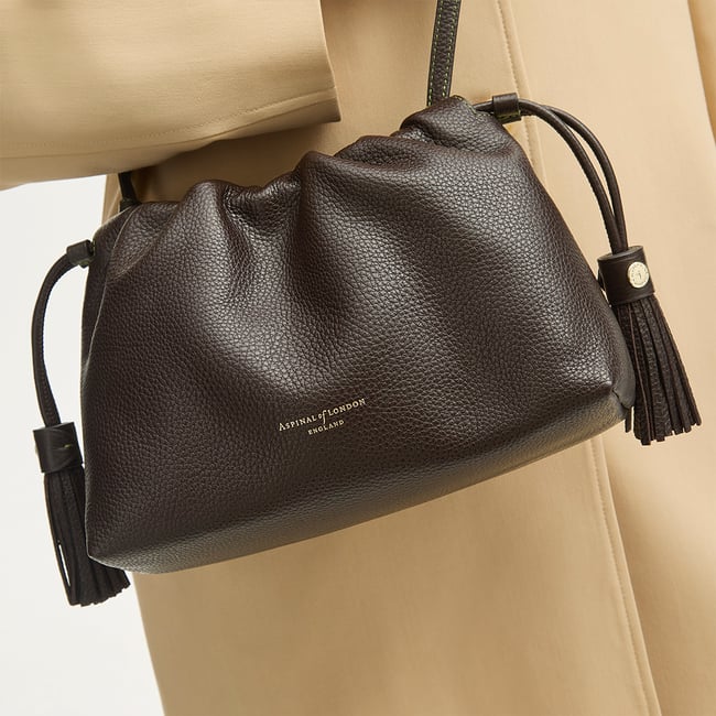 Soho Large Crossbody Pouch Chocolate Milled Pebble