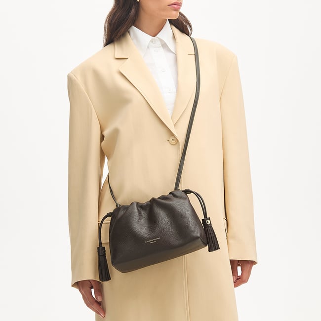 Soho Large Crossbody Pouch Chocolate Milled Pebble