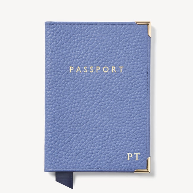 Passport Cover Capri Blue Pebble