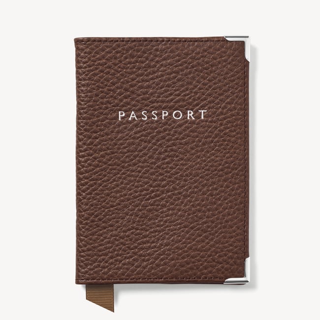 Passport Cover Tobacco Pebble